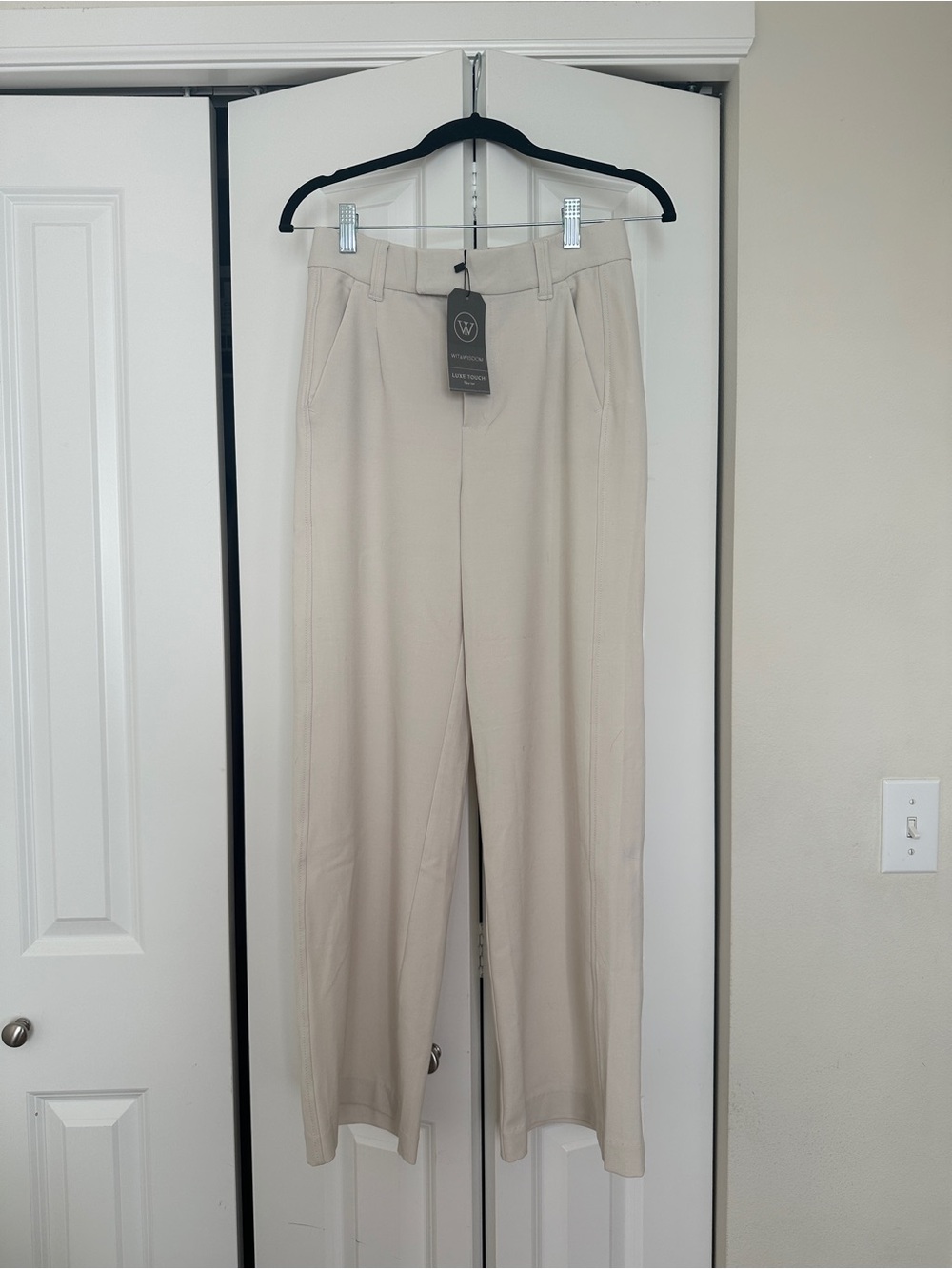 Wit & Wisdom Beige Straight-Leg Dress Pants